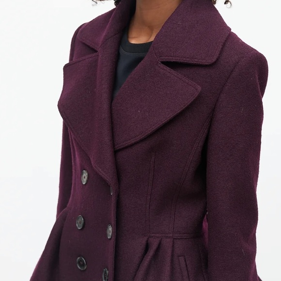 Burberry London Wool Peacoat size 4 - Deep Plum - Picture 2 of 7